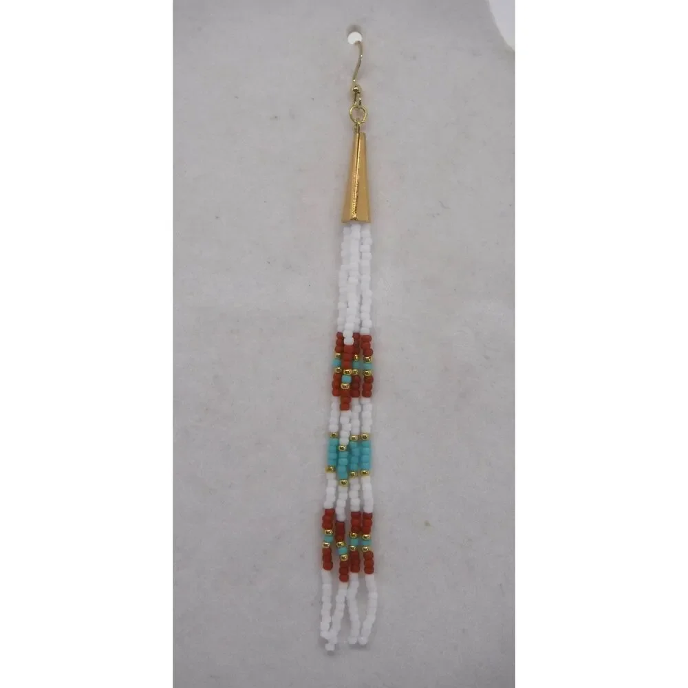 Handmade earring beaded